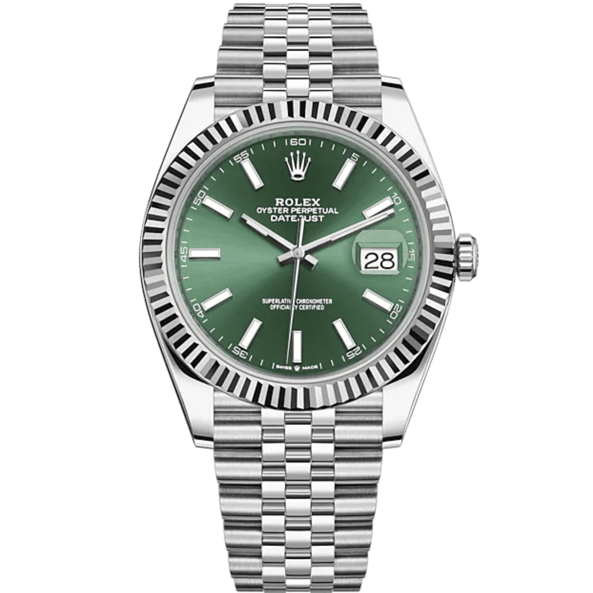 Datejust 41 · Vert menthe sur Jubilé