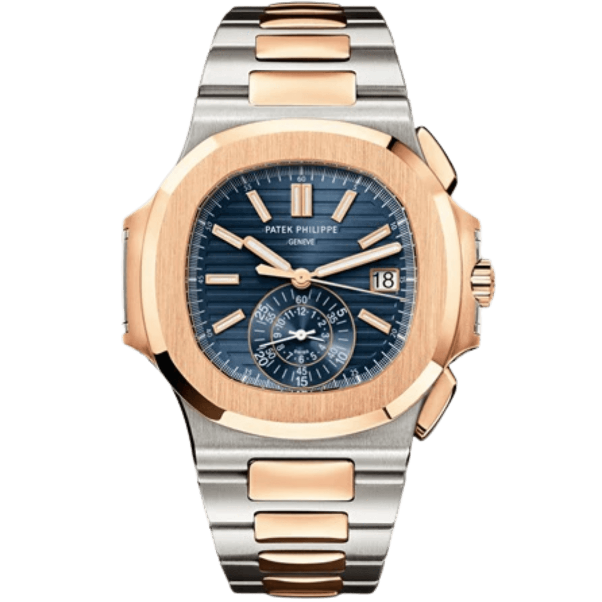 Nautilus 5980 · Chronographe, acier et or rose